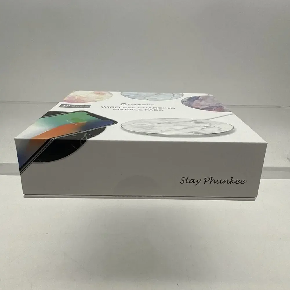 PHUNKEE TREE WIRELESS CHARGING PADS Fast Charge 10 WATT NEW Sealed Black Marble